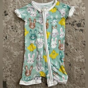 Little Sleepies Aqua Pastel Parade Shorty Zippy